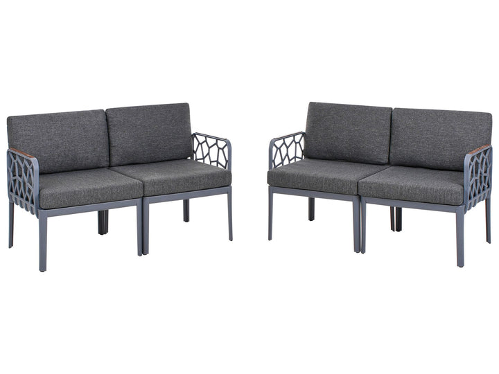 Eriche Garden Sofa Set 4 Seater Dark Grey