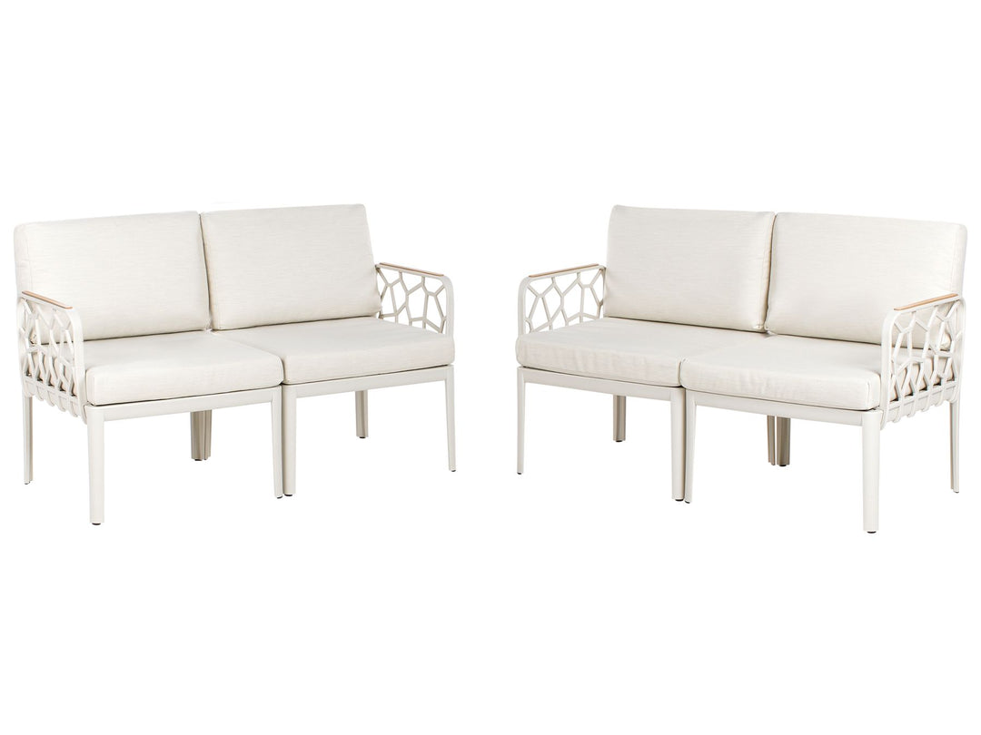 Eriche Garden Sofa Set 4 Seater Light Beige