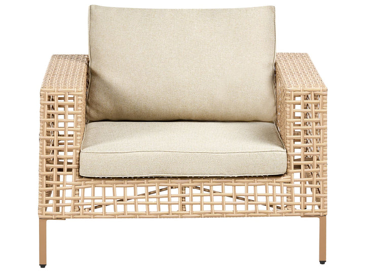 Calasetta Garden Lounge Set with Table 4 Seater Left Hand PE Rattan Beige
