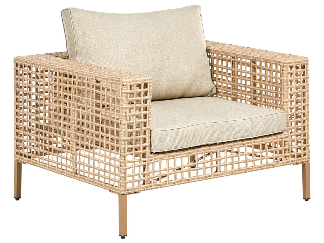 Calasetta Garden Lounge Set with Table 4 Seater Right Hand PE Rattan Beige