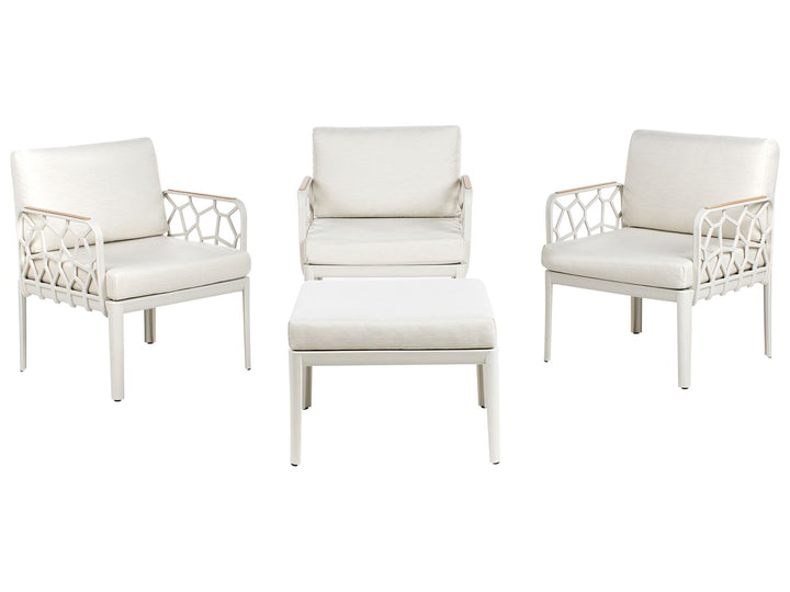 Eriche Garden Sofa Set 4 Seater Light Beige
