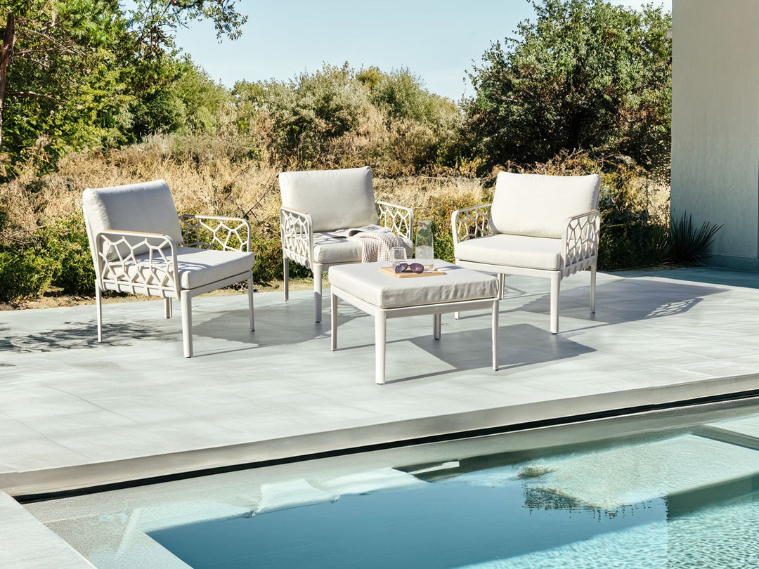 Eriche Garden Sofa Set 4 Seater Light Beige