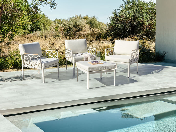 Eriche Garden Sofa Set 4 Seater Light Beige