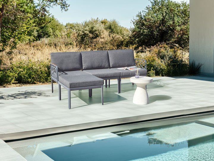 Eriche Garden Sofa Set 4 Seater Dark Grey