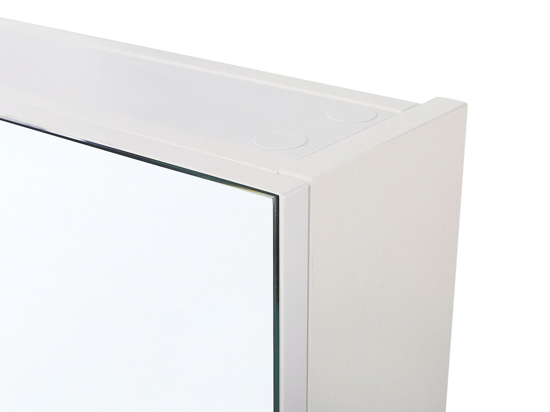 Bathroom Wall Mounted Mirror Cabinet 80 cm 70 cm White Navarra