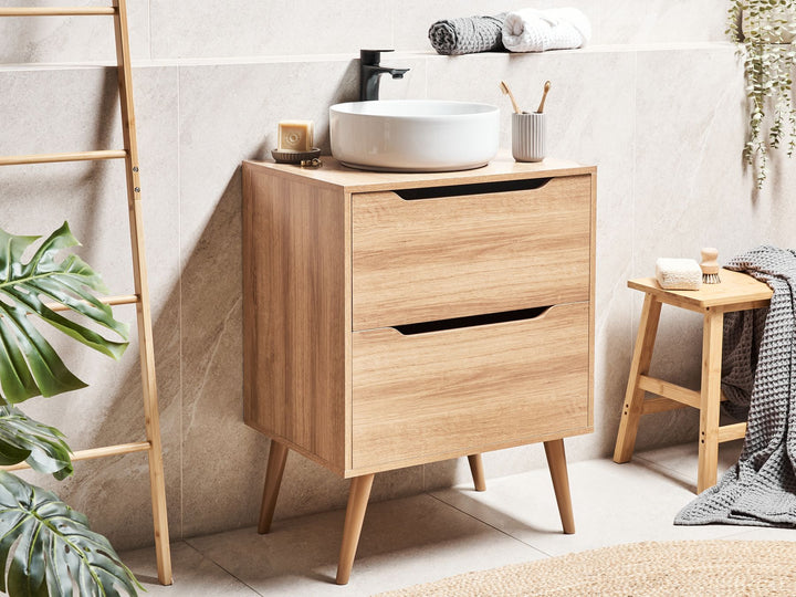 Washbasin Cabinet 60 cm Light Brown Cariacica
