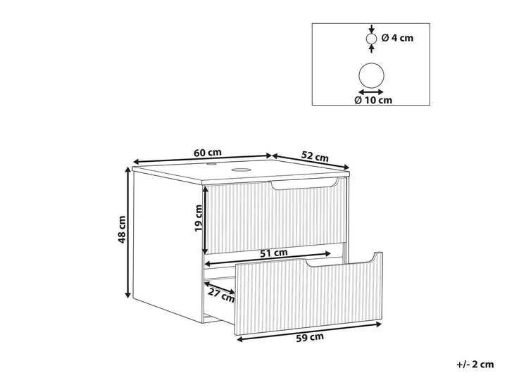 Wall Mounted Washbasin Cabinet 60 cm White Quintela