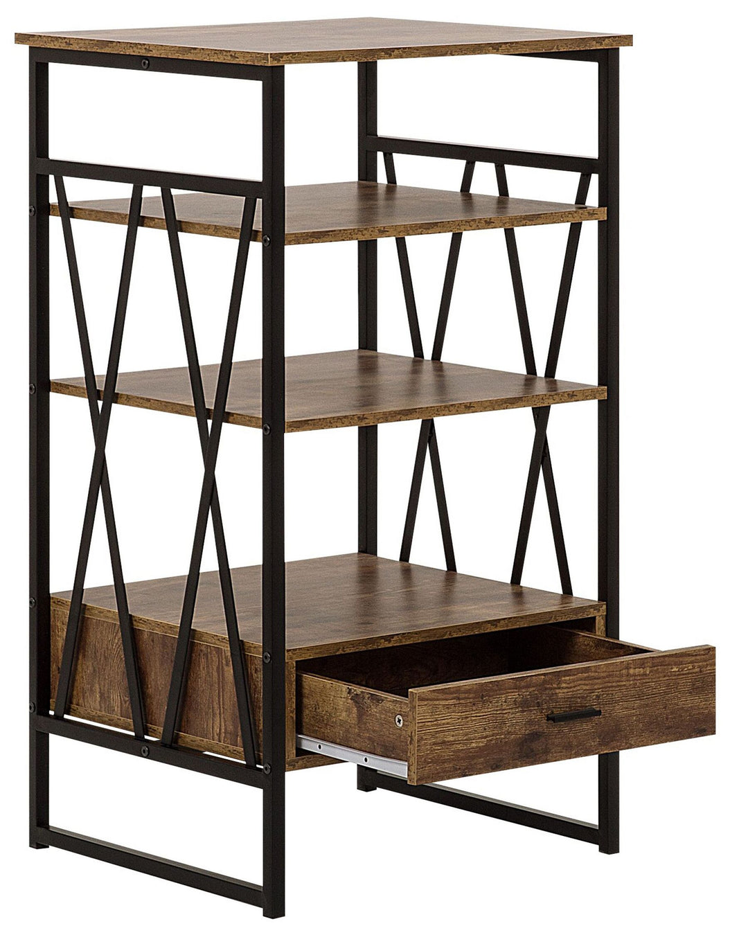 3 Tier Shelving Unit 101 cm Dark Brown Lucia