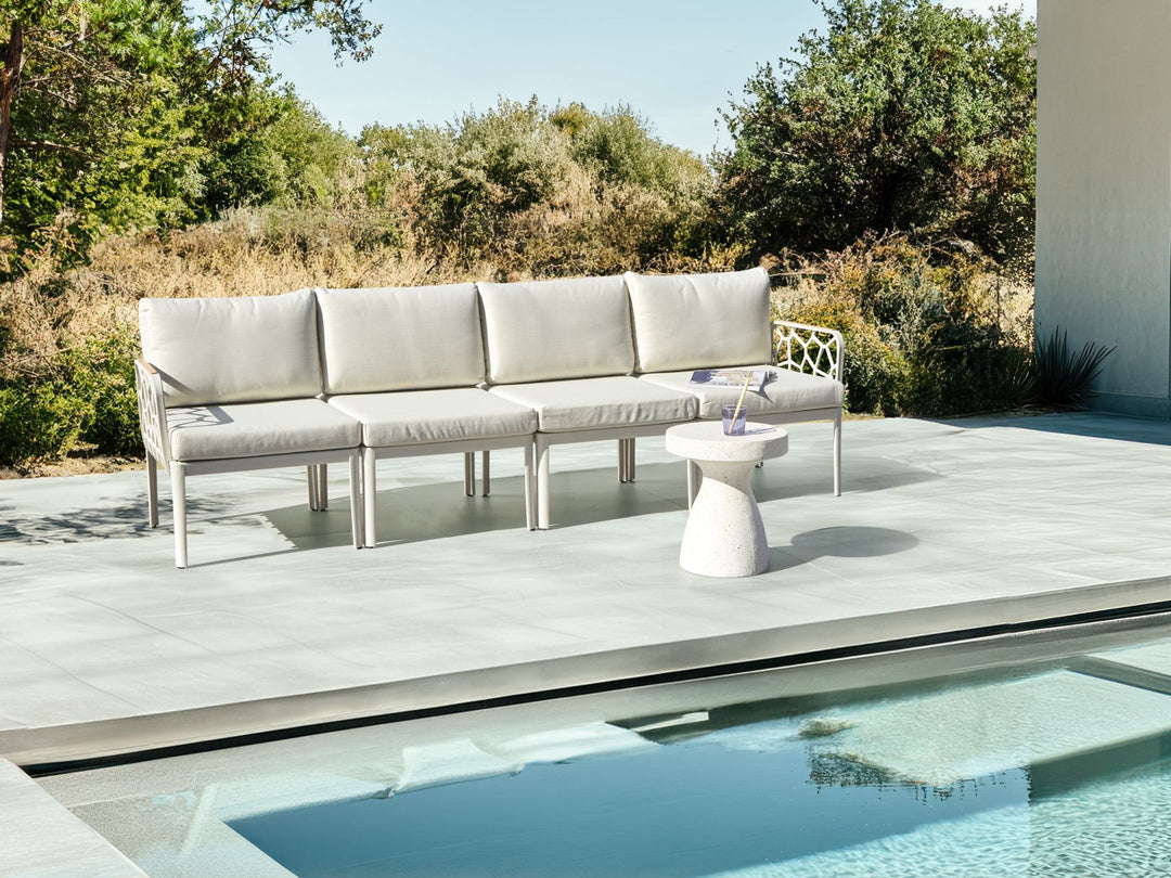 Eriche Garden Sofa Set 4 Seater Light Beige