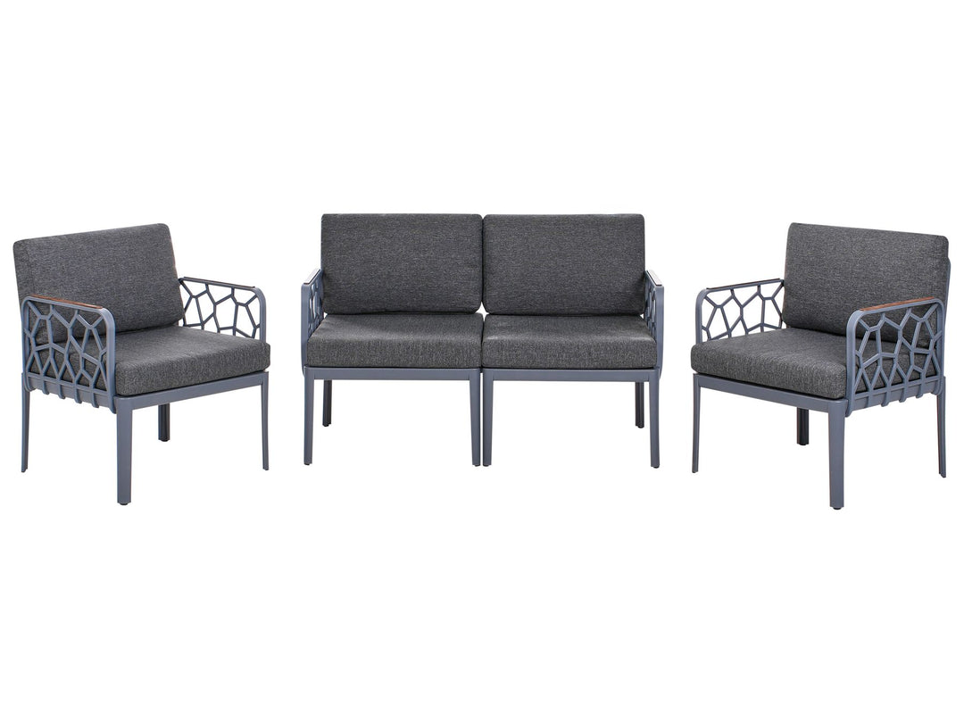 Eriche Garden Sofa Set 4 Seater Dark Grey