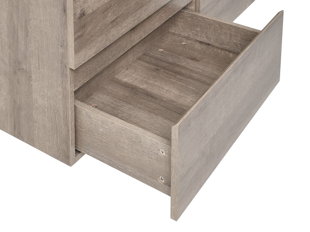 Wall Mounted Double Basin Vanity Unit 120 cm 52 cm Taupe Viedma