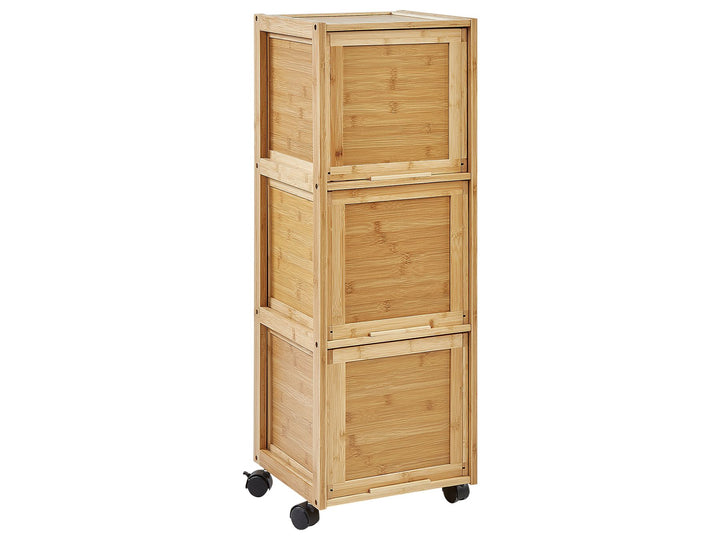 Bathroom Cabinet Bamboo Wood 32 cm Light Brown Shawnee