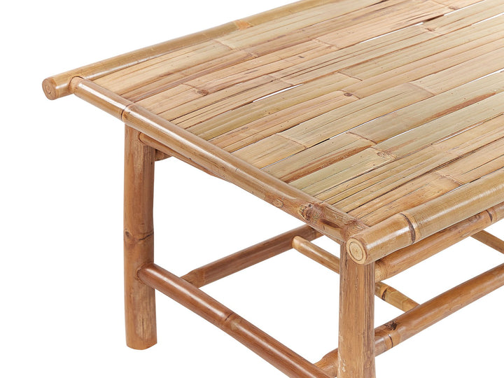 Maggiore Garden Lounge Set with Table 4 Seater Bamboo Wood Light Brown