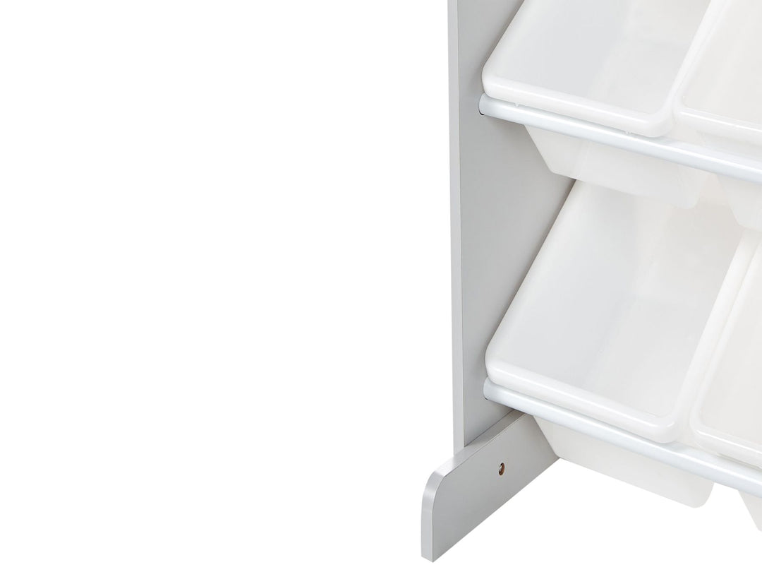 Shelf with 9 Storage Boxes 78 cm Grey Rocco