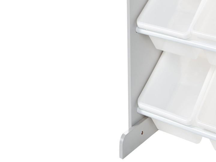 Shelf with 9 Storage Boxes 78 cm Grey Rocco