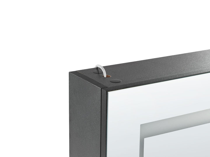Bathroom Wall Mounted Mirror Cabinet LED 40 cm 60 cm Black Malaspina