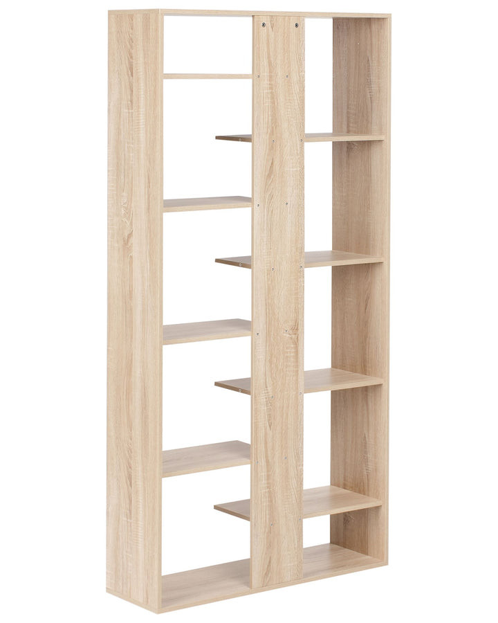 8 Tier Bookcase 180 cm Light Brown Lorayn