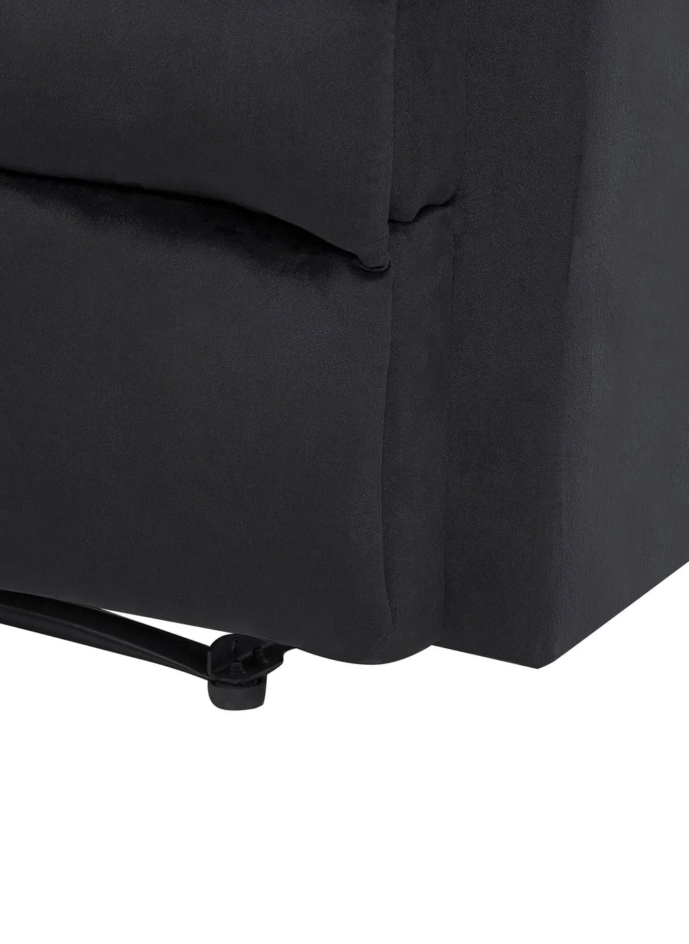 Recliner Chair With Footrest Velvet Black Gail