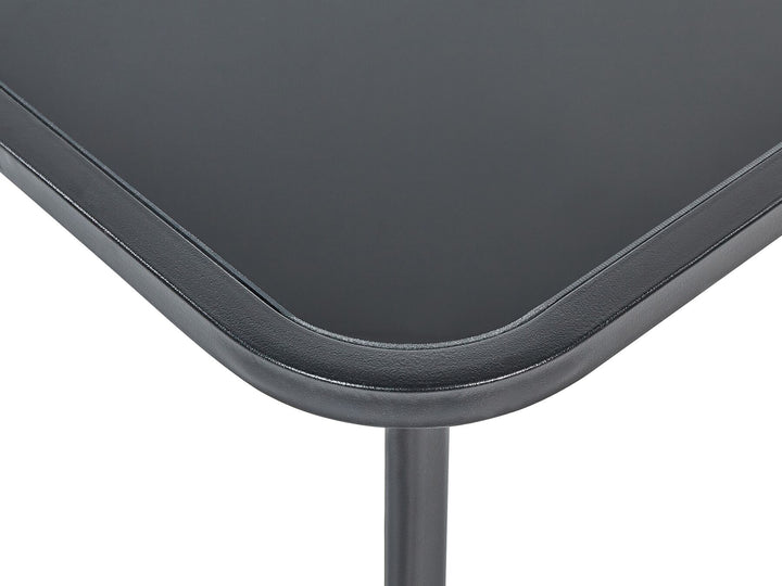 Barrea Garden Lounge Set with Table 4 Seater Metal Black