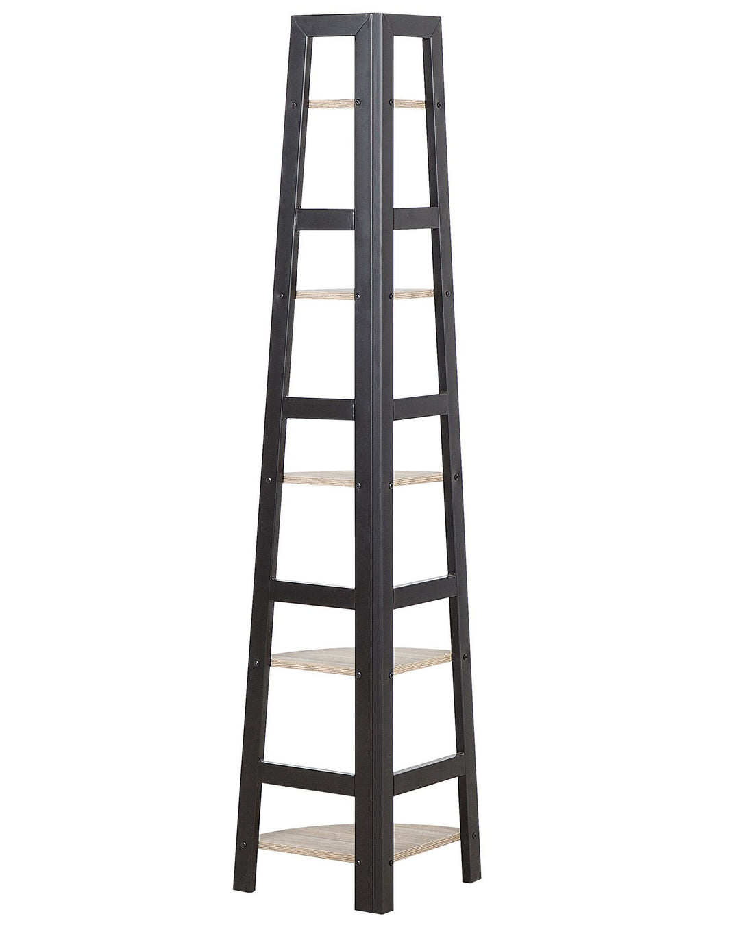 Corner 5 Tier Shelving Unit 163 cm Black Trisha