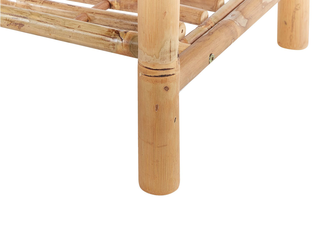 Riccione Garden Lounge Set with Table 4 Seater Bamboo Wood Light Brown