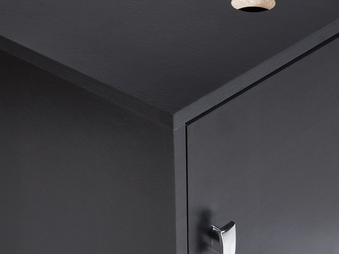 Wall Mounted Washbasin Cabinet 45 cm Black Limeria
