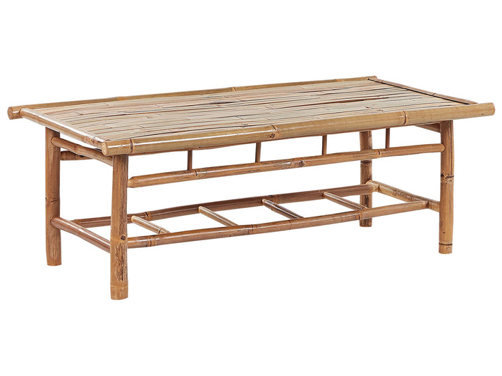 Maggiore Garden Lounge Set with Table 4 Seater Bamboo Wood Light Brown