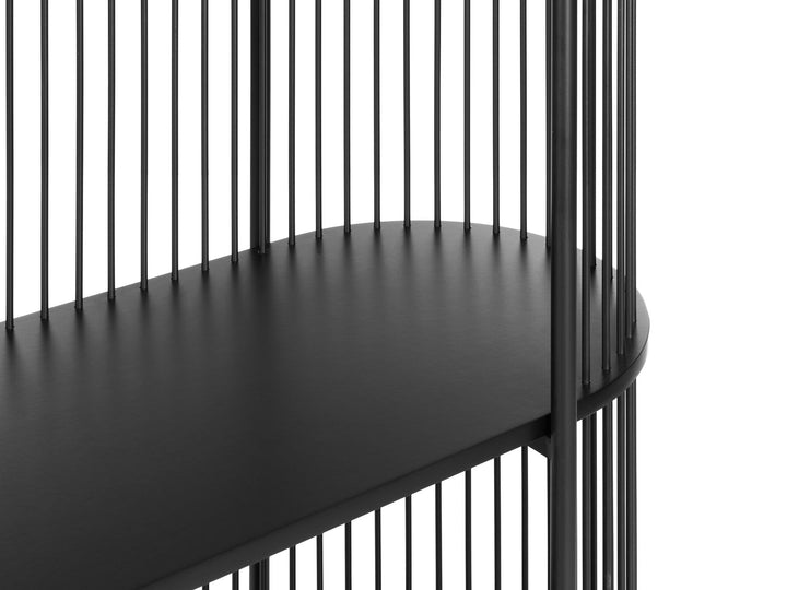 Birkin 3 Tier Shelving Unit 151 cm Black Birson