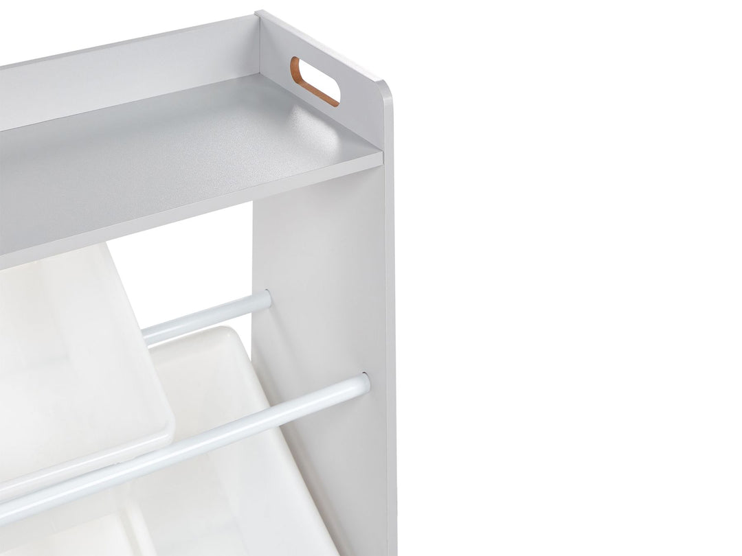 Shelf with 9 Storage Boxes 78 cm Grey Rocco