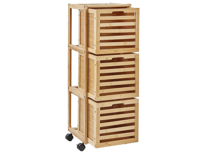 Bathroom Cabinet Bamboo Wood 32 cm Light Brown Shawnee