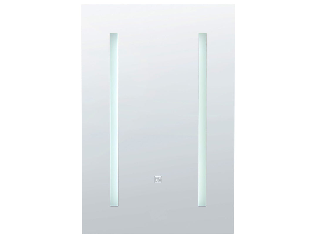 Bathroom Wall Mounted Mirror Cabinet LED 40 cm 60 cm Black Cameron