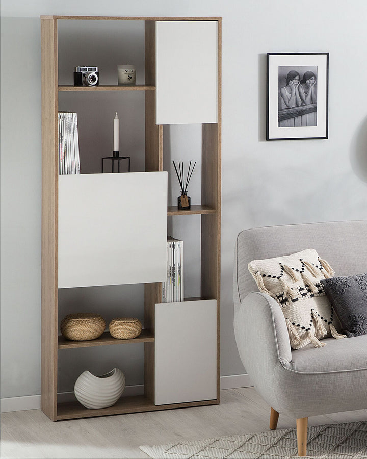 Isabel Shelving Unit 175 cm Dark Brown/ White Grada