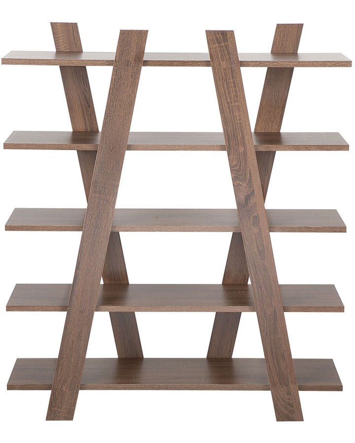 5 Tier Shelving Unit 116 cm Dark Brown Alma