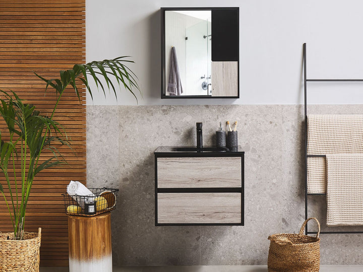 Bathroom Vanity Set Black Teruel