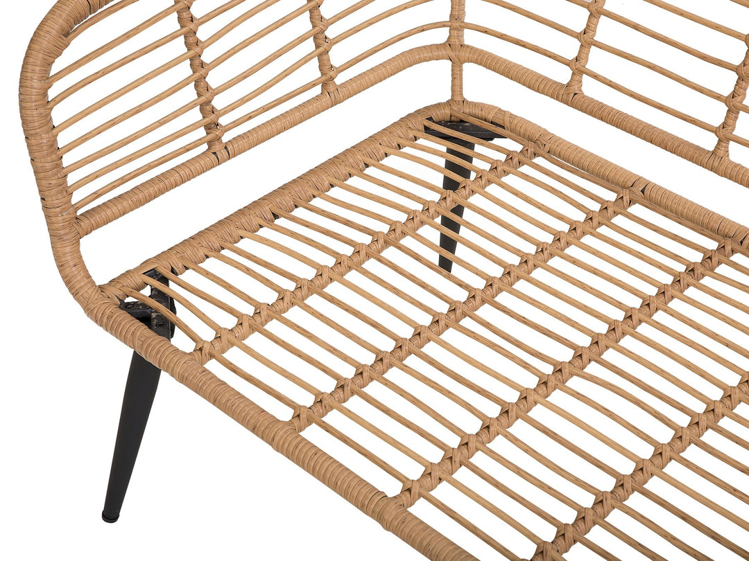 Corinth II Garden Lounge Set with Table 4 Seater PE Rattan Natural