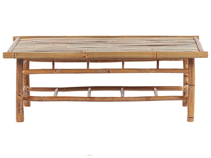 Maggiore Garden Lounge Set with Table 4 Seater Bamboo Wood Light Brown