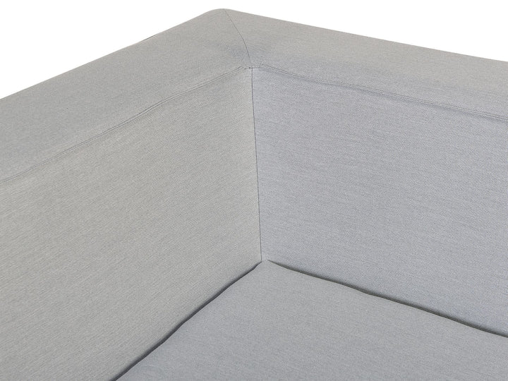 Arezzo Garden Corner Sofa with Ottoman 7 Seater Right Hand Modular Light Grey