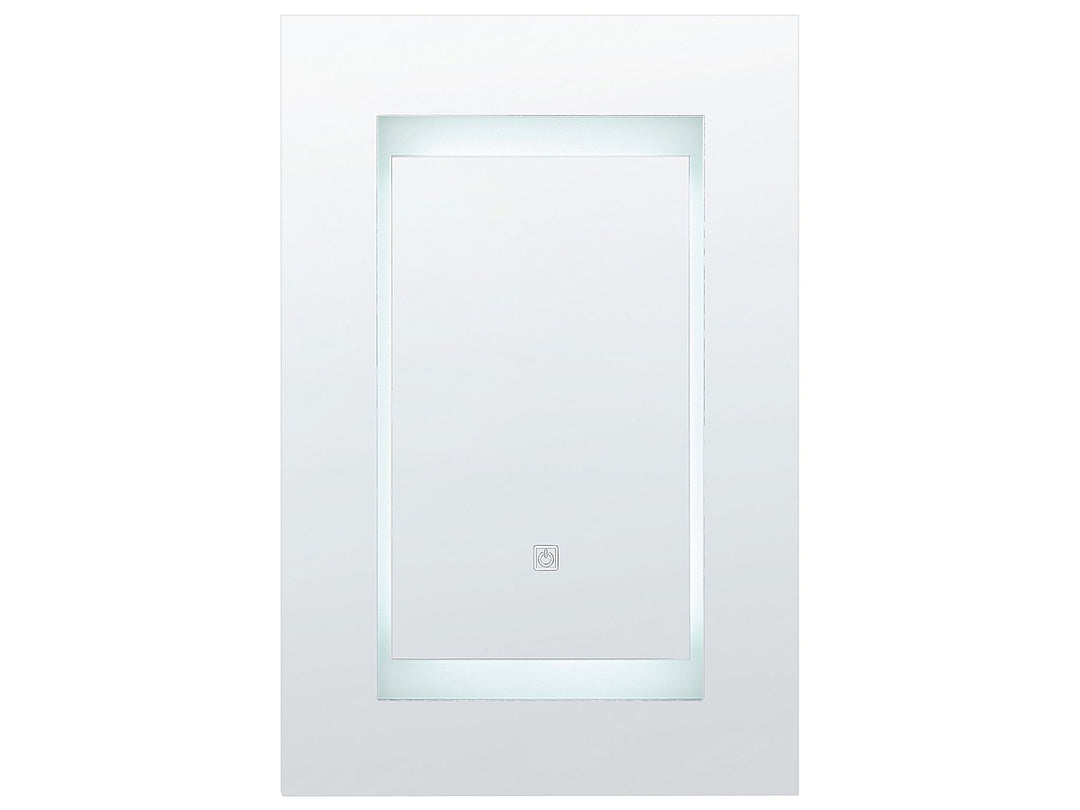 Bathroom Wall Mounted Mirror Cabinet LED 40 cm 60 cm Black Malaspina