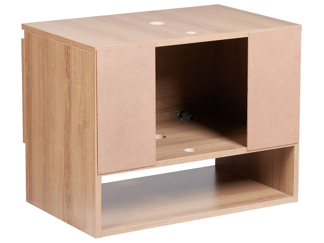 Wall Mounted Washbasin Cabinet 60 cm Light Brown Natal