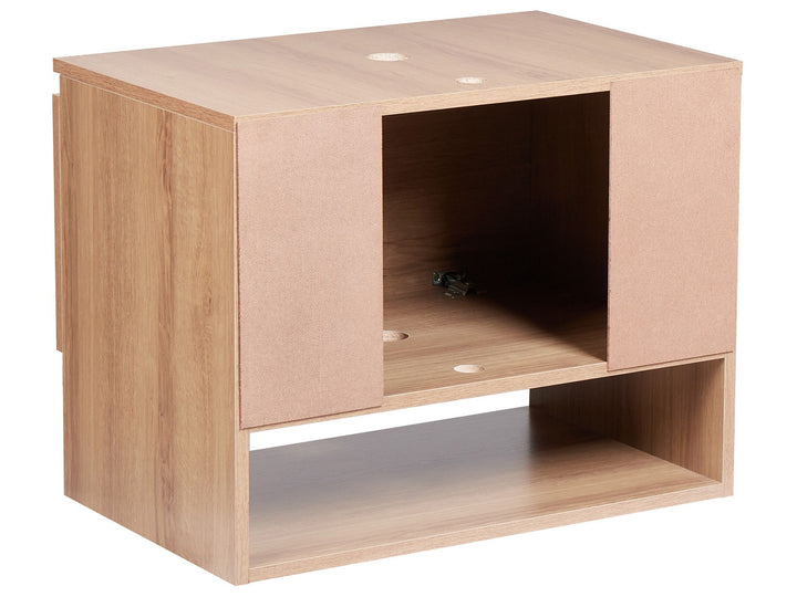 Wall Mounted Washbasin Cabinet 60 cm Light Brown Natal