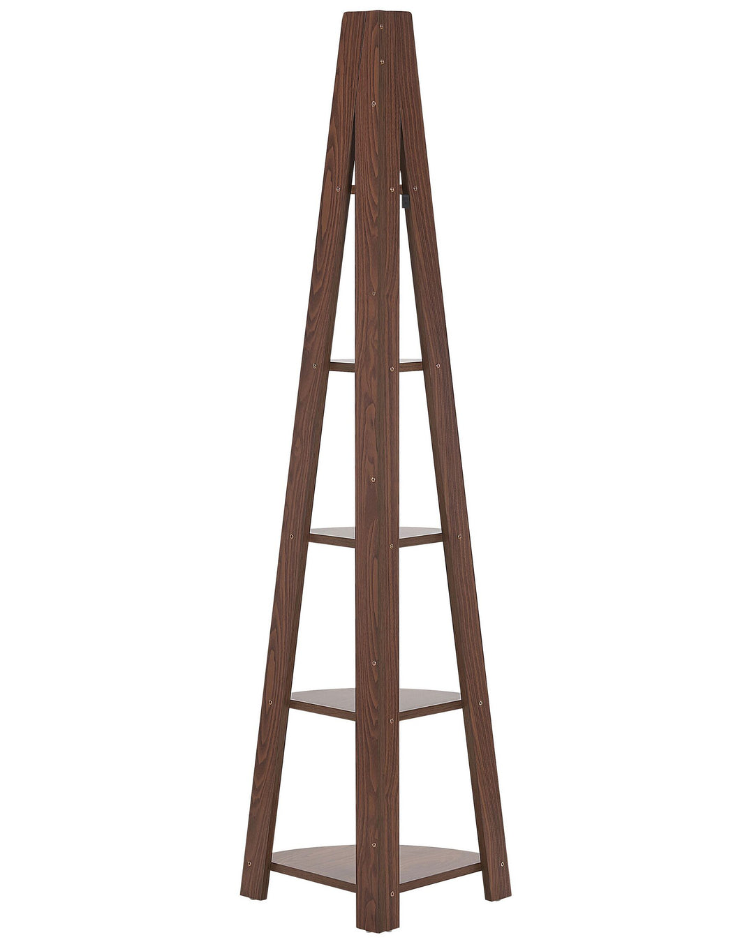 Corner 5 Tier Shelving Unit 175 cm Dark Brown Susan