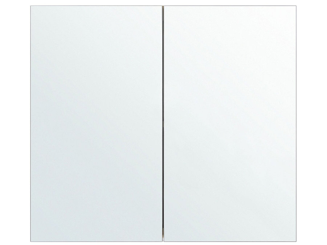 Bathroom Wall Mounted Mirror Cabinet 80 cm 70 cm White Navarra