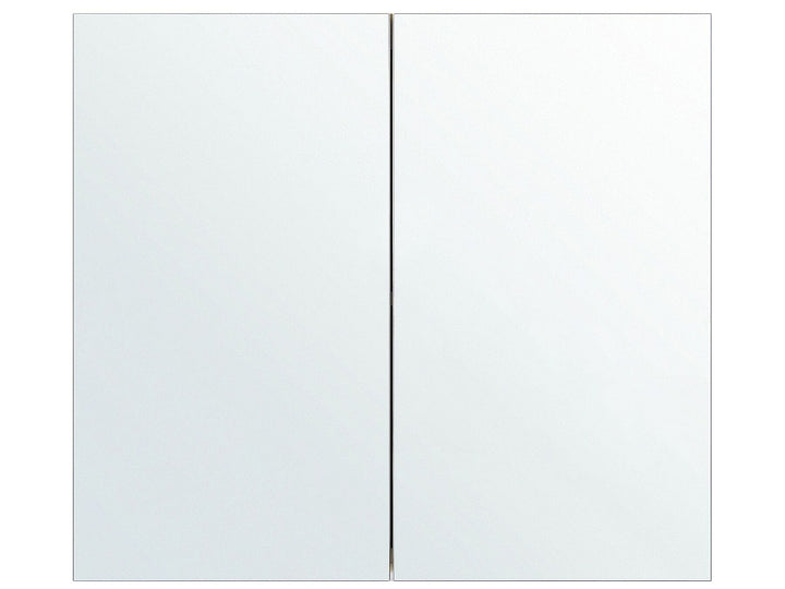 Bathroom Wall Mounted Mirror Cabinet 80 cm 70 cm White Navarra