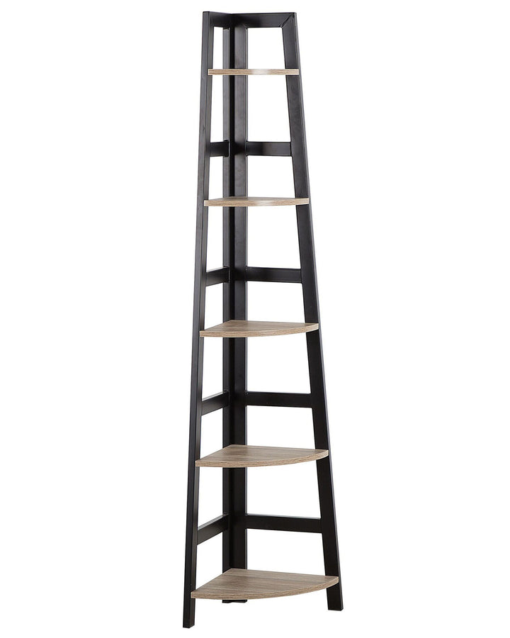 Corner 5 Tier Shelving Unit 163 cm Black Trisha