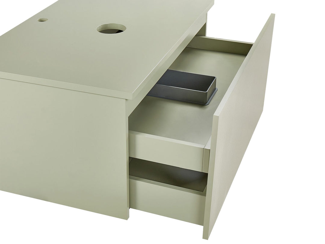 Wall Mounted Washbasin Cabinet 80 cm Light Green  Alzira