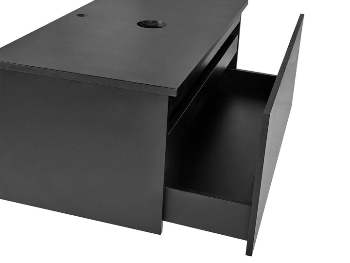 Wall Mounted Washbasin Cabinet 80 cm Black Alzira