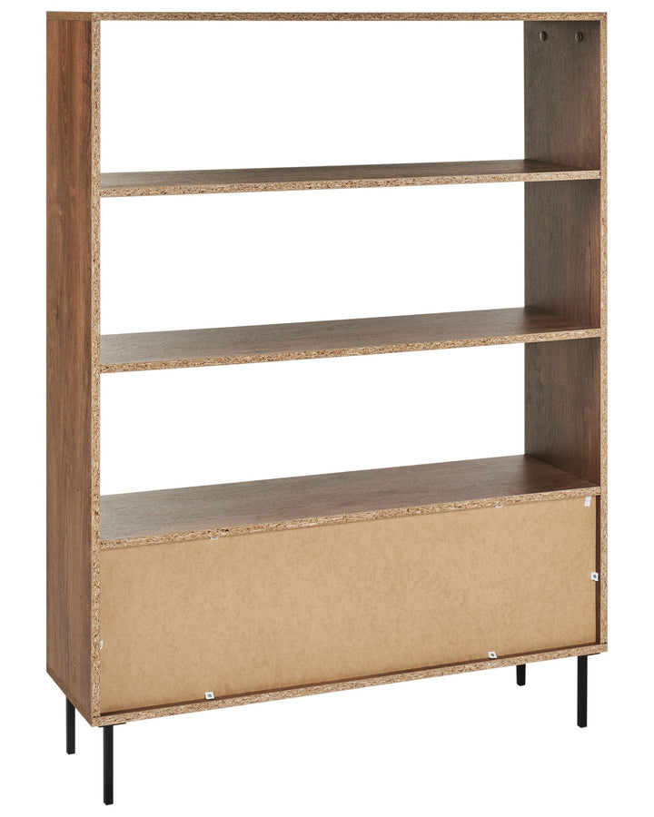 4 Tier Bookcase 140 cm Dark Brown Verdon