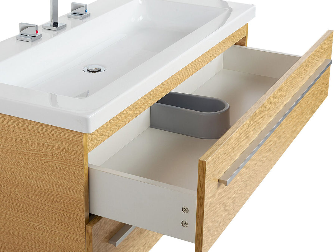Bathroom Vanity Set 101 cm 48 cm Beige Almeria