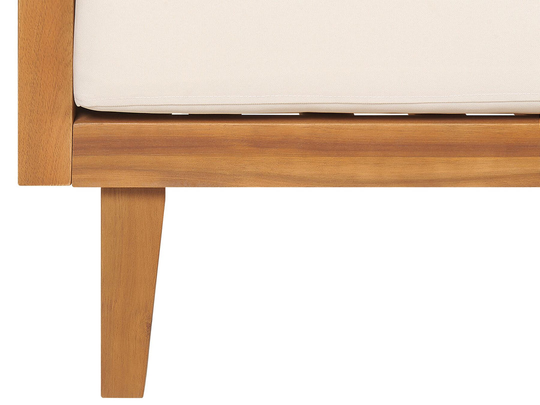 Baratti Garden Corner Sofa with Table 4 Seater Left Hand Acacia Wood Brown