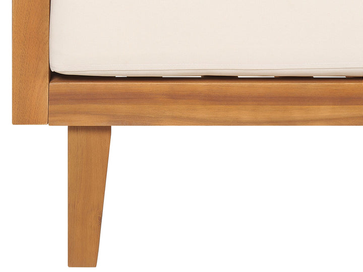 Baratti Garden Corner Sofa with Table 4 Seater Left Hand Acacia Wood Brown